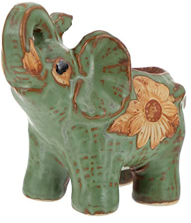 ANDRESLAD Elephant Plant Pot Ceramic Succulent Pot with Simple Exterior for Indoor Plants in Home and Office