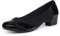 Ortho+rest Women Bunion Court Shoes Low Heel Orthopedic Slip on Dress Shoes （4.5,Black