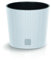 DIKEL Pot de fleurs, diamètre : 40 cm, aspect rotin et insert résistant aux intempéries, pots de fleurs pour un design intérieur et extérieur élégant, pour moins de terre et un entretien facile, blanc