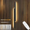 NIUNIAJ Applique Murale Intérieure LED avec Télécommande,30W 3500LM applique murale Dimmable 3000K-6000K Réglable,120CM Noir Lampe Murale Design Moderne pou Chambre Salon Couloir Escalier Hôtel Bureau
