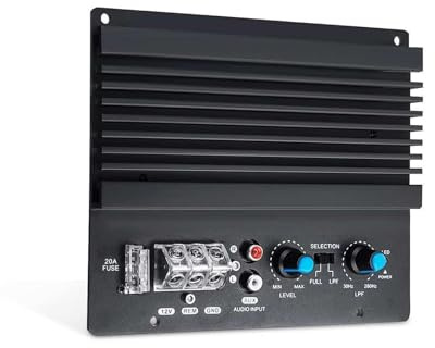 QZCX Amplificatore Auto, 12V 600W Scheda amplificatore di potenza mono Scheda amplificatore subwoofer for auto potente Modulo amplificatore automobilistico