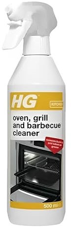 HG Oven, Grill & BBQ Cleaner Spray (500ml) Heavy Duty Grease & Burnt Food Remover Professional Degreaser for Ovens BBQs Baking Trays Stainless Steel & Hobs Easy Spray Yellow - 1 Pack