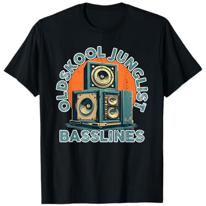 Junglist Original Basslines DNB Drum und Bass T-Shirt