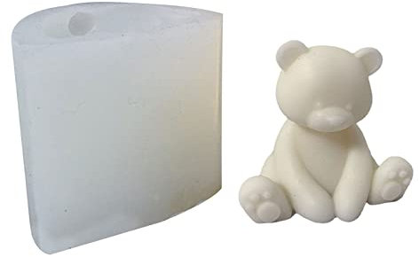 Stampo in silicone a forma di orsetto 3D, per cupcake, sapone, zucchero artigianale