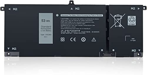 15V/53Wh H5CKD 07T8CD 0TXD03 09077G JK6Y6 Laptop Battery Compatible for Dell Latitude 3410 3510 Vostro 5300 5401 5501 Inspiron 5300 5401 5408 5501 5508 5400 7405 7300 7500 2-in-1 Series