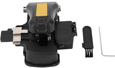 Fafeicy Full Automatic Fiber Optic Cleaver Kit | High Precision Cutter with Waste Collector, ABS Storage Box for Telecom Installers