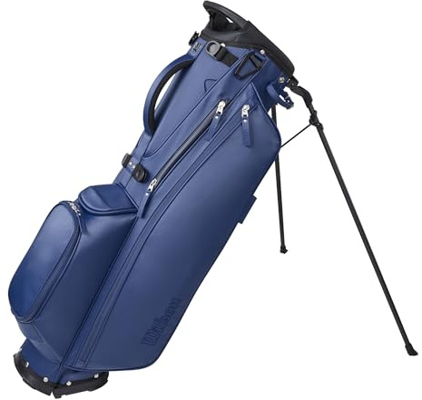 Wilson The 1914 Golf-Tragetasche mit PU-Leder-Außenmaterial und Carbonfaser-Beinen