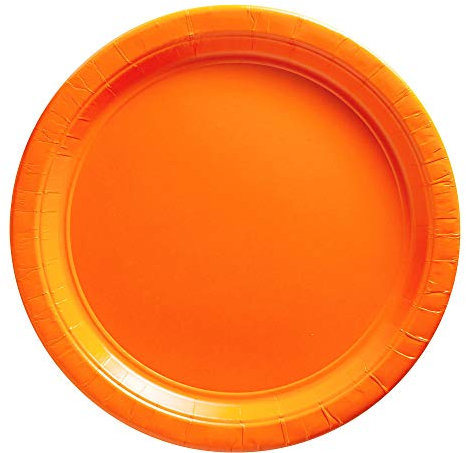 amscan Orange Dinner Paper Plates 23cm - 50 Pcs