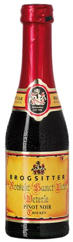 12x 0,2l - Brogsitter - Rotsekt Sanct Peter - Peterle - Pinot Noir-Sekt - Piccolo - Deutschland - Roter Sekt trocken