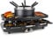 Klarstein 3-in-1 Raclette Fondue Kombi und Grill, 1100W Raclette-Fondue-Set mit Steinplatte, Elektrischer Fondue Raclette Grill für 8 Personen