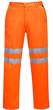 Portwest Pantalon Hi-Vis Poly-coton RIS, Couleur: Orange, Taille: XS, RT45ORRXS