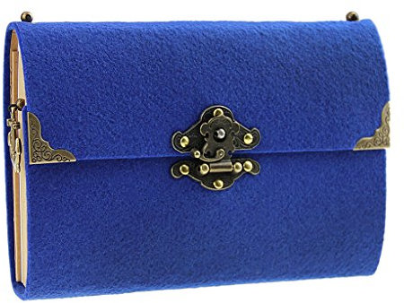 Liying Neu Retro schöne DIN A5 Kraftpapier Tagebuch Notizbuch Geschenkbucher Reisetagebuch Professional Buch Kladde Filz 100 Blatte Blanko Blau