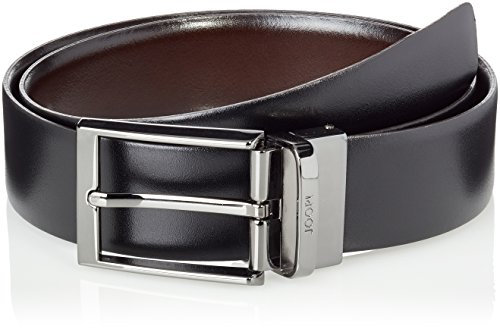 JOOP Herren 7162 JOOPCOLL. Belt 3,5 cm Gürtel, Mehrfarbig (Schwarz-Braun 10-52), 95