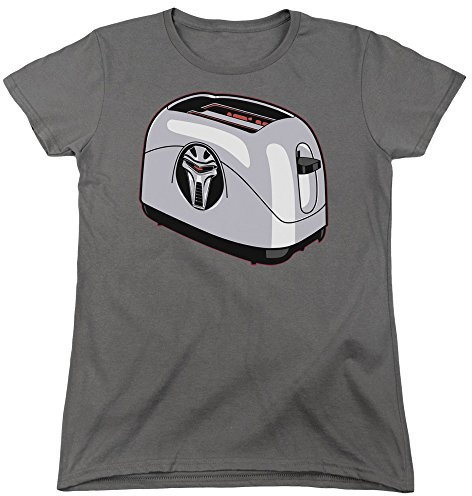 Battlestar Galactica Frauen Toaster T-Shirt, X-Large, Charcoal