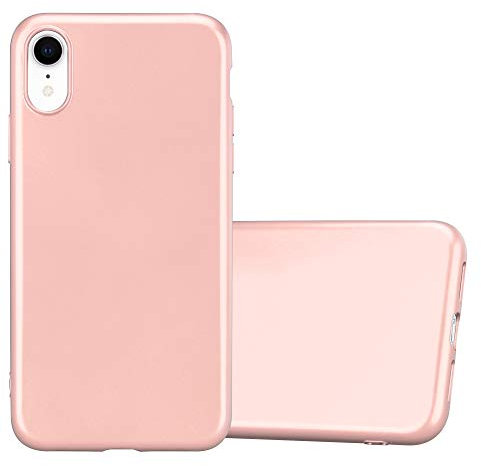 Cadorabo Funda para Apple iPhone XR en Metallic Oro Rosa - Cubierta Proteccíon de Silicona TPU Delgada e Flexible con Antichoque - Gel Case Cover Carcasa Ligera