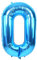 TONIFUL 40 Zoll Nummer Folienballon 0 to 9 in Blau Helium Zahlenballon Riesenzahl Luftballon Nummer 0 Heliumballons für Geburtstag, Hochzeit, Jubiläum Party Dekoration（Zahl 0）