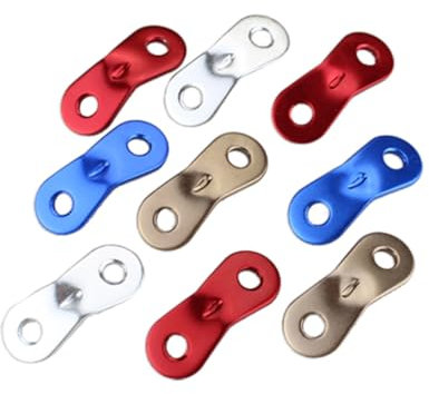 BESPORTBLE 20 Pcs Tent Sky Aluminum Alloy Hiking Tent Rope Cord Buckle Wind Rope Fastener for Camping Outdoor Supplies