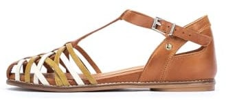 Pikolinos Halboffene Schuhe in Leder Talavera für Frauen Farbe Marrón