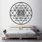 Wall Sticker Sri Yantra Pattern Vinyl Wall Sticker Sacred Geometry Removeable Decal Salon Livingroom Bedroom Decoration 57X57Cm