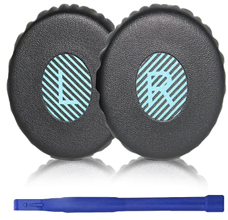 Aiivioll 1 Paar Ersatzkissen für OE2 Ohrpolster Kompatibel mit Bose OE2 OE2i SoundTrue SoundLink On-Ear-Kopfhörern (Schwarz Blau)
