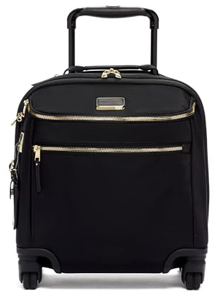 TUMI Voyageur Leger Handgepäck mit 4 Rädern, leicht und geräumig, schlanke Silhouette, robuster Damenkoffer, Schwarz/Gold, Einheitsgröße, International erweiterbar