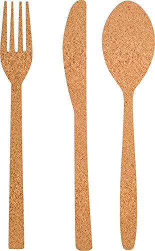 Besteck (Gabel, Messer, Löffel) als Pinnwand aus Kork XXL ca. 80x50 | Umriss Besteck (Gabel, Messer, Löffel) zum Pinnen und als Wanddeko | Tolle CORKWORLD | Detailgenau & Hochwertig