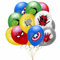 12PCS Avengers Justice League Super Hero Hulk Spider Man Party Latex balloons