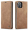 mvced Cover Compatibile con iPhone 13,Flip Custodia Caso Libro Pelle PU e TPU Silicone Antiurto,Marrone