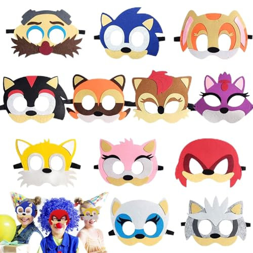 Sunshine smile Tiermasken Für Kinder,Kindermasken Tiere,Tiermasken Zum Ausmalen,Masken Geburtstag Deko,Masken Kinder Geburtstag,Maske Tier,Dschungel Party Deko,Maske Filz Tiere (Igel)
