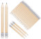 WangCang 50 Stück Mini Bleistift mit Radiergummi #2B Halbstift 10cm Kurzer Holzstift zum Schreiben, Zeichnen, Skizzieren, Golf, Klassenzimmer und Partyartikel (Holzfarbe)