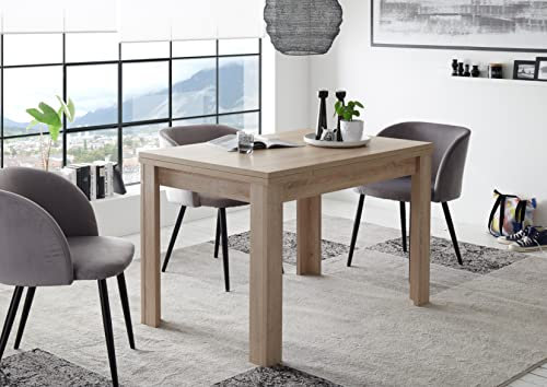 möbelando Esszimmertisch Auszugstisch Tisch Esstisch Küchentisch Holztisch Monterrey V Eiche Sägerau