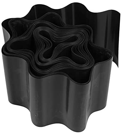SolaDirect 9 metres of 20 cm High Black Flexible Plastic Garden Grass Lawn Path Edging Edge Border