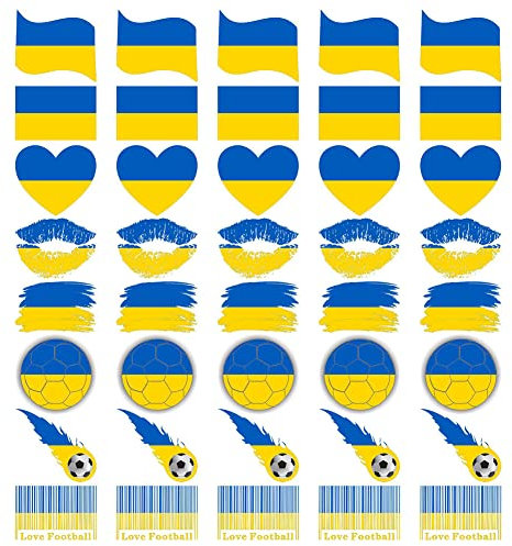 Ukraine Flaggen Aufkleber, Asudaro 40Stück Ukraine Flagge Abzeichen Sticker Wetterfester Heckscheibenaufkleber Fahnenaufkleber für Auto Motorrad Fahrrad Skateboard Snowboard Gepäck Laptop,Gelb/Blau