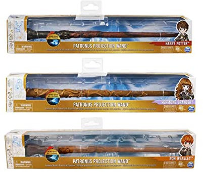 Spin Master Games Wizarding World Harry Potter, Patronus Projection Wand de 33 cm, Jouets pour Enfants à partir de 6 Ans