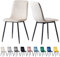mcc direct Set mit 2 Designer-Esszimmerstühlen aus Samtstoff, Metallbeine, Lexi-Stühle (Beige)