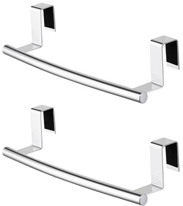 KES Geschirrtuchhalter zum Hängen Küchenhandtuchhalter Edelstahl SUS304 Türhandtuchhalter Handtuchhalter Küche Poliert 2 Stücke, KTH200S26-P2