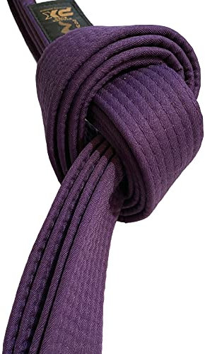 TEKKA BUDO Kampfsport Gürtel - Violett 330 cm Länge, 4 cm Breite - Karate, Judo, Taekwondo, Jujutsu, Kickboxen, Ninjutsu, Violettgurt