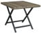 vidaXL Klapptisch, Tisch für Garten Balkon Terrasse, Gartentisch mit Klappdesign, Gartenmöbel Esstisch Terrassentisch, Grau Poly Rattan
