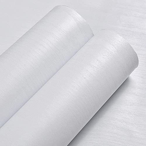 Hode Carta Adesiva per Mobili Legno Bianco 60X600cm, Pellicola Adesiva per Mobili, Rivestimento Carta da Parati Autoadesiva Effetto Legno, Vinilica Decorativa per Cucina