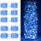 Maxee 10 Stück 3M Blau LED Lichterkette Batterie, Wasserdicht für DIY, Party, Stimmung Lichter, Weihnachtsdeko, Innen- und Außenbereich Deko, 4 Stück Quadratische + 6 Stück Flache Lichterkette