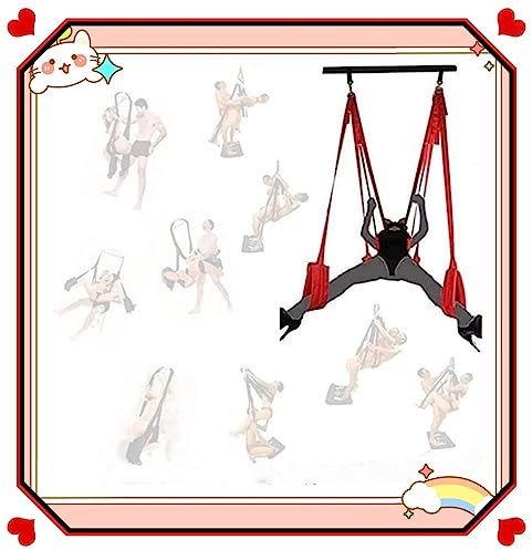 LQSSA ̤𝙎̤𝙚̣̤𝙭̤ ̤𝙏̤σ̤𝙮̤𝙨̤ Altalena Rossa Orientabile Per Impieghi Gravosi, Altalena Yoga Premium Per Interni, Regalo Per Uomini E Donne