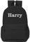 Varsany Personalised Black Kids Backpack With Side Bottle Holder - Water-Resistant Rucksack And Zip Pockets