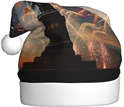 Jmorco Statue Of Liberty Flag Santa Hat Christmas Hat For Adult Xmas Hat For Christmas Eve Gifts New Year Festive Holiday Party Supplies