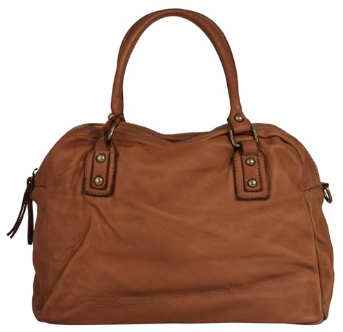 Samantha Look Shopper Echt Leder Damen 022058 Made in Italy, geräumige Tasche, Casual Umhängetasche