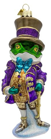 Kurt Adler Bellissimo Frosch aus Glas, 17,8 cm