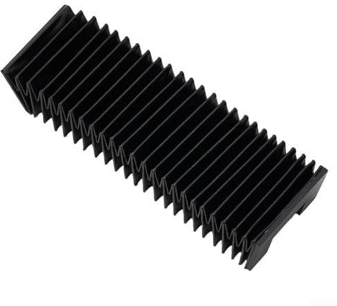 HpLive CNC-Staubschutztuch, CNC-Maschinenschutz, HGR20 Balg-Linearführungsschiene, gedehnte Länge, schwarz (gedehnte Länge 500 mm)