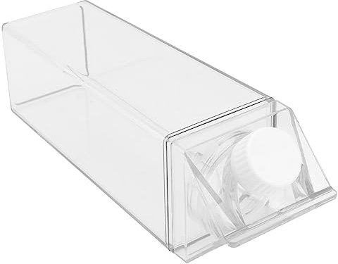 Healifty Leak-Proof Milk Bottle 16 Oz Plastic Storage Jug with Lid Clear Reusable Beverage Container for Milk Juice Water Home Kitchen Use