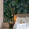 neukids Grün Selbstklebende Ledertapete mit Strukturstruktur, Tropische Palmwedel Tapete Pflanzen Fototapete, 240x250cm Tapeten Wandtapete, Wohnzimmer Schlafzimmer Büro Flur Moderne Wanddeko