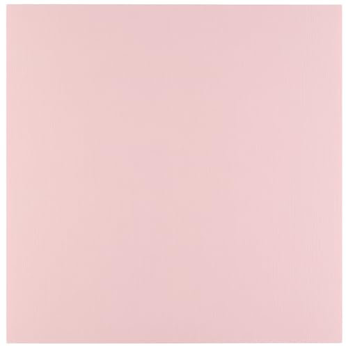 Florence Papier Cartonné en Lin Rose 250 g – Papier Scrapbooking 30,5 x 30,5 cm – Papier Cartonné Couleur – Invitations Élégantes, Boîtes-Cadeaux et Projets Artistiques