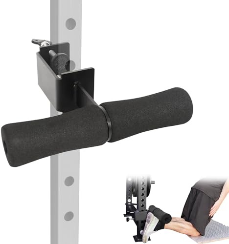 Nordic Curl Squat Rack Attachment:Leg Extension Attachment for Nordic Hamstring Curl, Sit-ups, Bulgarian Split Squat & AB Workout for Gym Home